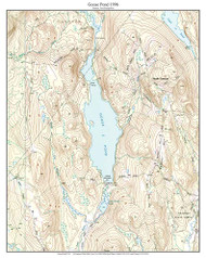 Goose Pond 1996 - Custom USGS Old Topo Map - New Hampshire