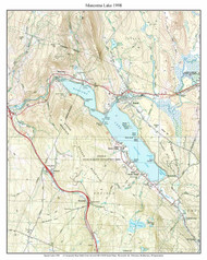 Mascoma Lake 1998 - Custom USGS Old Topo Map - New Hampshire
