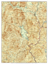 Newfound Lake Area 1932 - Custom USGS Old Topo Map - New Hampshire
