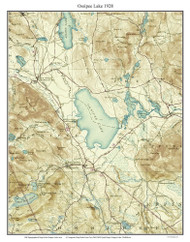 Ossipee Lake 1928 - Custom USGS Old Topo Map - New Hampshire