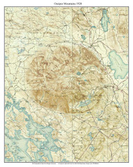 Ossipee Mountains 1928 - Custom USGS Old Topo Map - New Hampshire