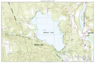 Webster Lake 1987 - Custom USGS Old Topo Map - New Hampshire
