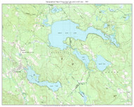 Great East Lake and Lovell Lake 1983 - Custom USGS Old Topo Map - New Hampshire