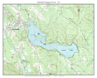 Lovell Lake 1983 - Custom USGS Old Topo Map - New Hampshire