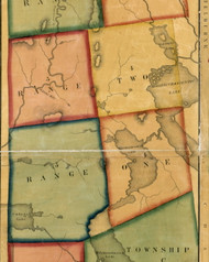 Range 1 & 2 -- Magalloway - Mooselookmeguntic Lake - Lake Umbagog, Maine 1858 Old Town Map Custom Print - Oxford Co.