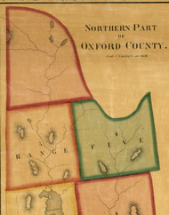 Range 5, Maine 1858 Old Town Map Custom Print - Oxford Co.