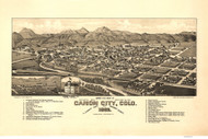 Canon City, Colorado 1882 Bird's Eye View - LC