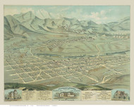 Colorado Springs, Colorado 1874 Bird's Eye View - DVL