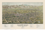Colorado Springs, Colorado 1882 Bird's Eye View - DVL