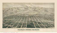 Colorado Springs, Colorado 1888 Bird's Eye View - DVL