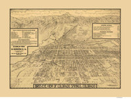 Colorado Springs, Colorado 1909 Bird's Eye View - LC