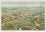 Englewood & Logandale, Colorado 1887 Bird's Eye View - DVL