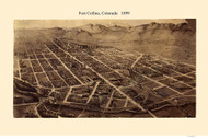 Fort Collins, Colorado 1899 Bird's Eye View - LC
