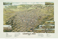 Leadville, Colorado 1882 Bird's Eye View - DVL