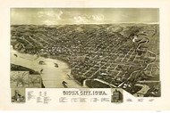 Sioux City, Iowa 1888 Bird's Eye View
