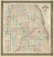 Cook and Dupage County, Illinois 1851 - Old Map Reprint