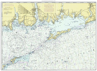 Niantic Bay & Fishers Island Sound 1980 - New York 80,000 Scale Custom Chart
