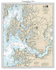 Choptank River 2014 - Chesapeake Bay 80,000 Scale Custom Chart
