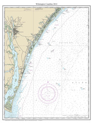 Wilmington Coastline 2014 - North Carolina 80,000 Scale Custom Chart