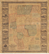 Tolland County Connecticut B 1857 - Old Map Reprint