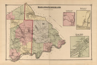 Highland & Lumberland, New York 1875 - Old Town Map Reprint - Sullivan Co. Atlas