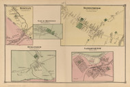 Bloomingburgh, East of Monticello, Homowack, Burlingham and Narrowsburgh, New York 1875 - Old Town Map Reprint - Sullivan Co. Atlas