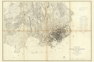 San Francisco 1859 US Coast Survey - Old Map Reprint - California Cities