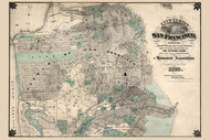 San Francisco 1869 Goddard - Old Map Reprint - California Cities
