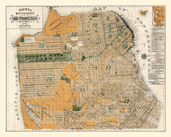 San Francisco 1894 Faust - Old Map Reprint - California Cities