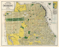 San Francisco 1903 Faust - Old Map Reprint - California Cities
