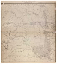 Dakota Territory 1878 War Department - Old State Map Reprint