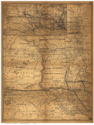 Dakota Territory 1882 Chicago and North-Western Railway - Old State Map Reprint