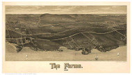 Beverly Farms, Massachusetts 1886 Bird's Eye View - Old Map Reprint
