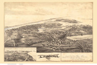 Chatham, Massachusetts 1894 Bird's Eye View - Old Map Reprint BPL