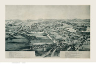 Concord Junction, Massachusetts 1893 Bird's Eye View - Old Map Reprint BPL