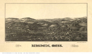 Hinsdale, Massachusetts 1887 Bird's Eye View - Old Map Reprint