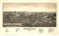 Merrimac, Massachusetts 1889 Bird's Eye View - Old Map Reprint