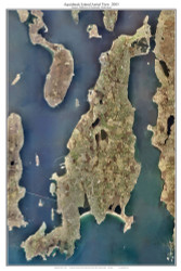 Aerial Photo View of Aquidneck Island, 2003 - Rhode Island Custom Composite Map Reprint