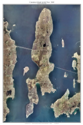 Aerial Photo View of Conanicut Island, 2003 - Rhode Island Custom Composite Map Reprint