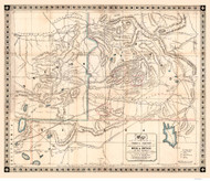 Idaho Regional - Mining Sections of Idaho & Oregon 1864 - Old Map Reprint