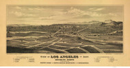 Los Angeles, California 1877 Bird's Eye View