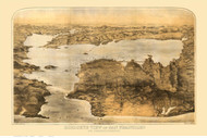 San Francisco, California 1876 Bird's Eye View