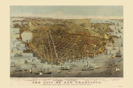 San Francisco, California 1878 Bird's Eye View