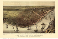 New Orleans, Louisiana 1885 Bird's Eye View