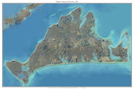 Aerial Photo View of Martha's Vineyard 2001 - Massachusetts Custom Composite Map Reprint