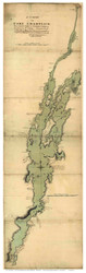 Lake Champlain 1762 - Brassier - Vermont Old Map Reprint