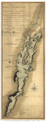 Lake Champlain 1765 - Collins - Vermont Old Map Reprint