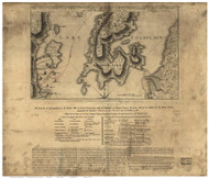 Valcour Island Battle Map - Lake Champlain 1776 - Faden - Vermont Old Map Reprint