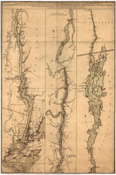 Lake Champlain 1777 - Faden - Vermont Old Map Reprint