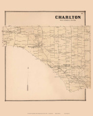 Charlton, New York 1866 - Old Town Map Reprint - Saratoga Co.
